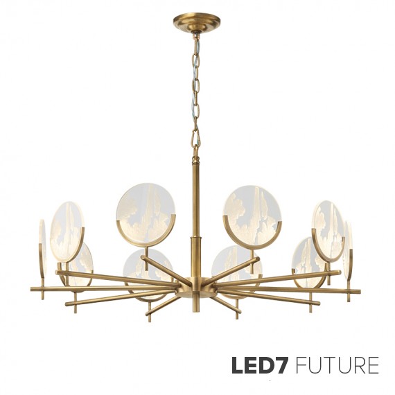 Loft Industry Modern - Lens Mountain Chandelier